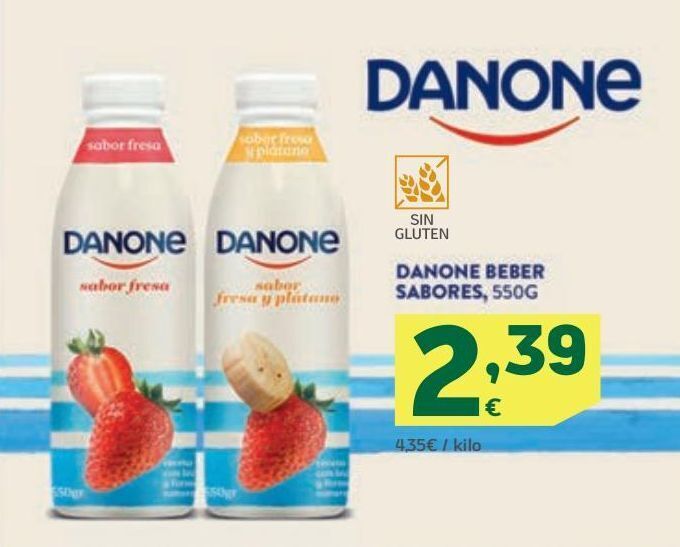 HiperDino Yogur líquido danone oferta