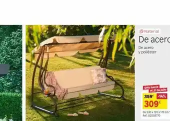 Leroy Merlin Naterial de acero de acero y poliéster solo hasta el 31 de julio 359€ -14% 309€ de 230 x 120 x 170 cm.** ref: 82558770 oferta