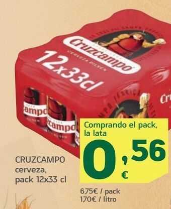 HiperDino Cerveza cruzcampo oferta