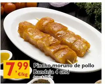 Cash Ecofamilia Pincho moruno de pollo Bandeja 4 und oferta