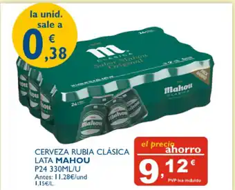 Cash Ecofamilia Mahou Cerveza Rubia Clásica Lata 330ml/u oferta