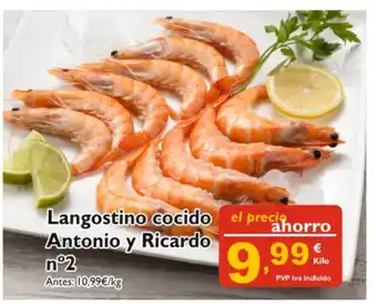 Cash Ecofamilia Langostino cocido Antonio y Ricardo 22 oferta