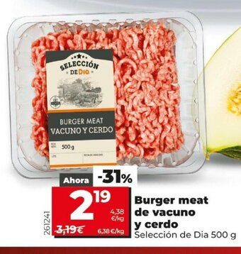 Dia Burger meat de vacuno y cerdo 500g oferta