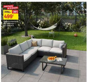 Leroy Merlin Conjunto esquinero con mesa baja oferta