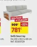 Leroy Merlin Sofá de exterior 3 plazas de aluminio surrey blanco oferta