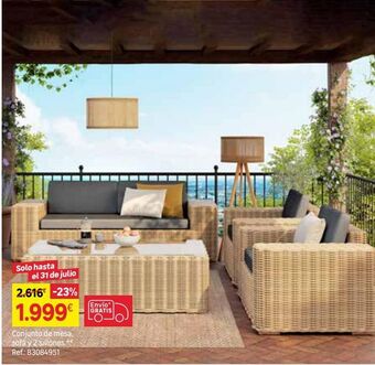 Leroy Merlin Conjunto de mesa, sofá y 2 sillones oferta
