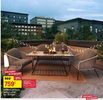 Leroy Merlin Conjunto de mesa, sofá y 2 sillas oferta