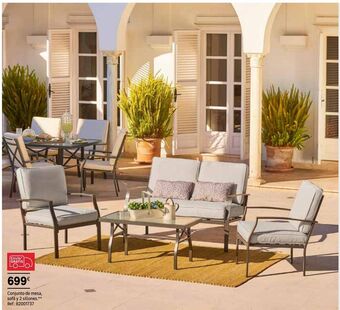 Leroy Merlin Conjunto de mesa, sofá y 2 sillones oferta