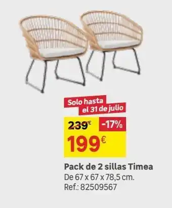 Leroy Merlin Pack de 2 sillas timea oferta