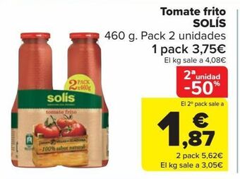 Carrefour Market Tomate frito solis oferta