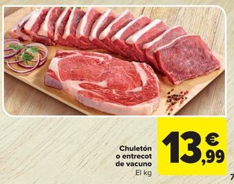 Carrefour Market Chuleton o entrecot de vacuno oferta