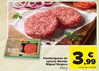 Carrefour Market Hamburguesa de vacuno blonda miguel vergara oferta