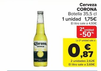 Carrefour Market Cerveza corona oferta