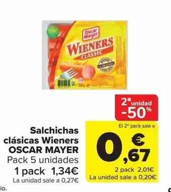 Carrefour Market Salchichas clasicas wieners oscar mayer oferta