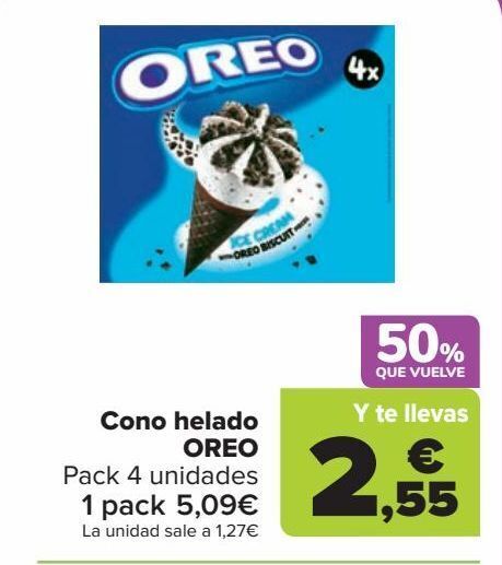 Carrefour Market Cono helado oreo oferta