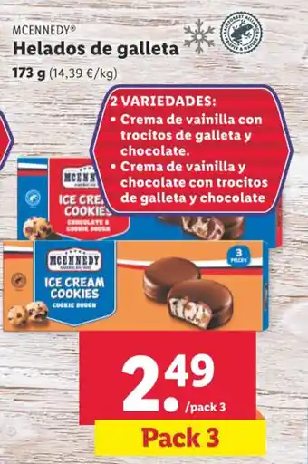 Lidl Helados de galleta oferta