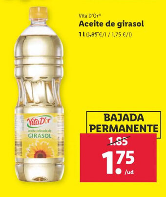 Lidl Aceite de girasol oferta
