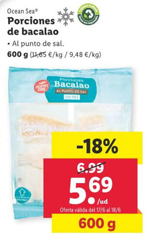 Lidl Porciones de bacalao oferta