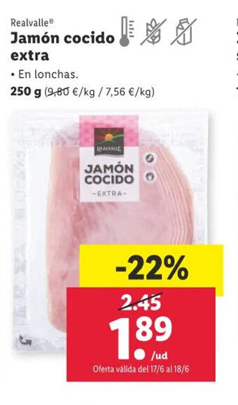 Lidl Jamón cocido extra oferta