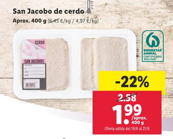 Lidl San Jacobo de cerdo oferta