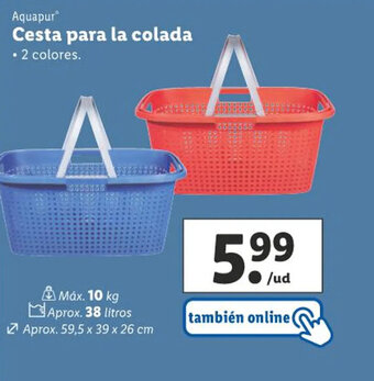 Lidl Cesta para la colada oferta