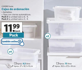 Lidl Cajas de ordenación oferta