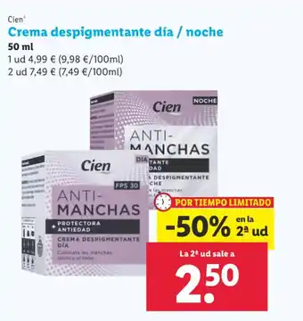 Lidl Crema despigmentante día / noche oferta