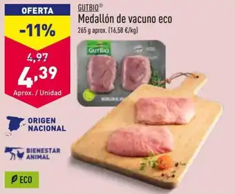 ALDI Medallón de vacuno eco oferta