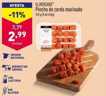 ALDI Pincho de cerdo marinado oferta