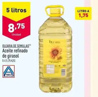 ALDI Aceite refinado de girasol oferta