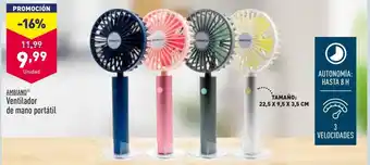 ALDI AMBIANOⓇ Ventilador de mano portátil oferta