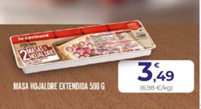 SPAR MASA HOJALDRE EXTENDIDA 500 G oferta