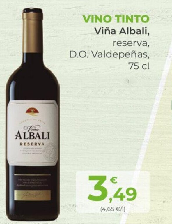 SPAR VINO TINTO Viña Albali, oferta