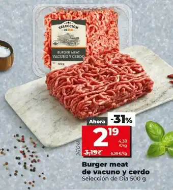 Dia Burger meat de vacuno y cerdo 500g oferta