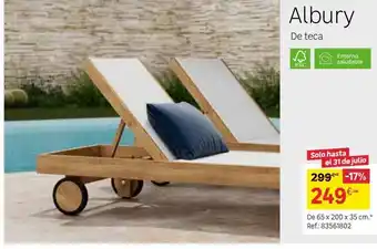 Leroy Merlin Tumbona albury de teca oferta