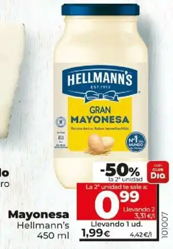 Dia Mayonesa Hellmann's 450ml oferta