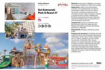 Viajes El Corte Inglés Calviá. mallorca. c/ galeón, s/n. sol katmandú park & resort 4* nuestros ventajas servicios ofrecidos 501 katmandu situ oferta