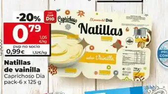 Dia Natillas de vainilla 6 x 125g oferta