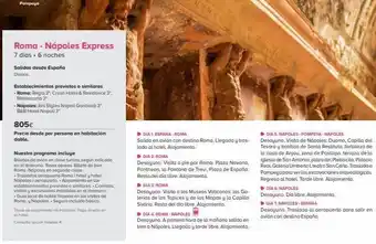 Viajes El Corte Inglés Pompeyo roma - nápoles express 7 días • 6 noches salidas desde españa diarias. establecimientos previstos o similares ro oferta