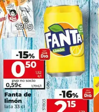 Dia Fanta de limón lata 33cl oferta