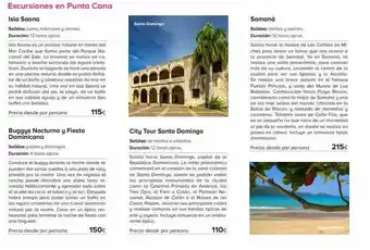 Viajes El Corte Inglés Excursiones en punta cana isla saona salidas: lunes, miércoles y viernes. duración: 12 horas aprox. isla saona es un paraí oferta