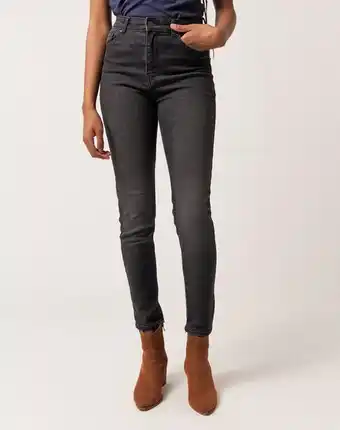 Naf Naf Pantalón vaquero recto color antracita oferta