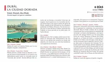 Catai Dubái, la ciudad dorada dubái, sharjah, abu dhabi circuito regular con guía en castellano día 1 españa/dubai salida en vue oferta