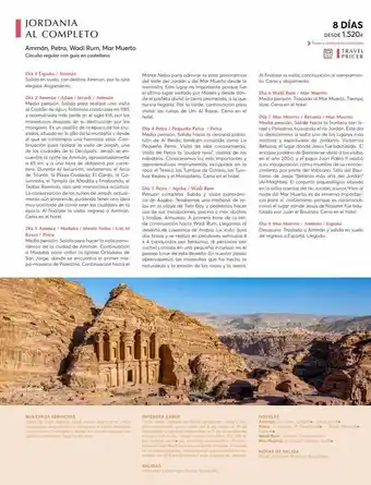 Catai Jordania al completo ammán, petra, wadi rum, mar muerto circuito regular con guia en castellano día 1 españa / amman salid oferta