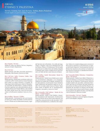 Catai Israel  eterno y palestina  tel aviv, cesárea, san juan de acre, galilea, belén (palestina) circuito regular con guia en cast oferta