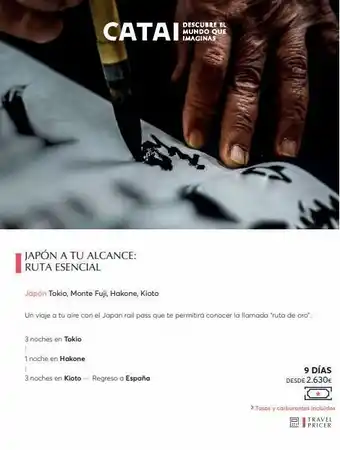 Catai Japón a tu alcance: ruta esencial catai japón tokio, monte fuji, hakone, kioto 3 noches en tokio un viaje a tu aire con oferta