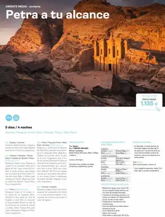 Tui Travel PLC Oriente medio- jordania petra a tu alcance new 5 días / 4 noches ammán, madaba, monte nebo, shobak, petra y wadi rum dia oferta