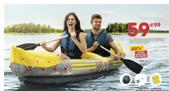 GiFi 159 €⁹⁹ a kayak hinchable explore 320 2 personas -50%* 29,99€ en un vale de compra remo 10 válvulas retractil -2 asient oferta