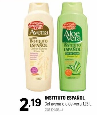 Coviran INSTITUTO ESPAÑOL Gel avena o aloe-vera 1,25 L oferta