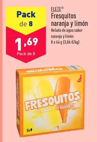 ALDI FLETEⓇ Fresquitos naranja y limón oferta